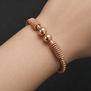 Bracelet torsadé en cuivre pur fait main, avec extrémité boule solide, bijou artisanal en cuivre de style occidental indien, bijoux de guérison pour hommes, femmes et OEM plaqué. - Product Image 1