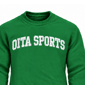 Custom Kelly <b>Green</b> <b>Men</b> Crew Neck Sweater Long Sleeve Warm Knit Pullover Casual Winter <b>Jumper</b> Ribbed Cuffs with Raised Chest - Product Image 3