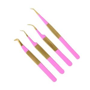 แหนบต่อขนตา Morje Surgical สีชมพูเคลือบทอง ทำจากสแตนเลสสตีล ปลายแหลมละเอียด เรียบเนียน ขนาด 10 มม. สำหรับต่อขนตา - Product Image 5