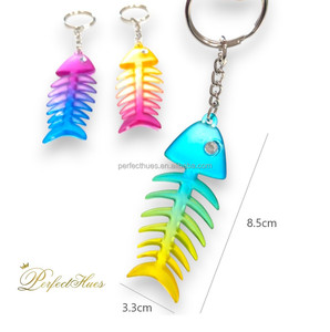 Porte-clés PS imprimé UV durable en gros avec des souvenirs sur le thème des poissons de l'océan - Product Image 2