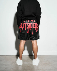 <b>Men</b> Mesh Streetwear <b>Shorts</b> <b>Red</b> Drip Graphic Print Casual Athletic <b>Shorts</b> Lightweight Breathable Summer Fashion Basketball <b>Shorts</b> - Product Image 2