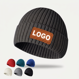 Gorros de Invierno Lisos Multicolores, Gorro de Punto con Logotipo Bordado Personalizado, Gorra de Calavera Tejida, Ropa Urbana Moderna para Hombre y Mujer - Product Image 5