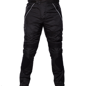 Motorcycle Leather Cordura Riding Pants with CE Removable <b>Knee</b> & Hip <b>Protectors</b> | Waterproof Biker Trousers | Hike Impex - Product Image 2