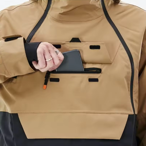 Veste de ski pour homme, coupe-vent, chaude, avec fermeture éclair, design de panneaux de haute qualité, matière softshell. - Product Image 6