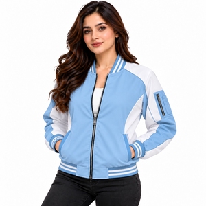 Chaqueta Bomber de Lona Personalizable, de Secado Rápido, Transpirable, para Invierno, Elegante, de Manga Larga, para Mujer - Product Image 4