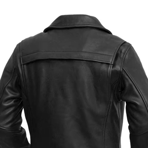 Chaqueta de Cuero Genuino de Cordero Negra para Hombre, de Alta Calidad, Chaquetas de Cuero Pakistaníes para Hombre de Daphnia Sports - Product Image 4