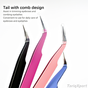 Wholesale False Eyelash Clips for Strip <b>Lashes</b> Custom Logo <b>Cluster</b> <b>Lash</b> Tweezers Private Label <b>Lash</b> Applicator Tools - Product Image 6