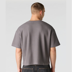เสื้อยืดคอตตอนออร์แกนิคเนื้อหนัก 300 GSM ทรงบ็อกซี่ ไหล่ตก ไซส์พลัสสำหรับผู้ชาย ปักลายตามสั่ง พิมพ์ลายข้ามไหล่ - Product Image 6