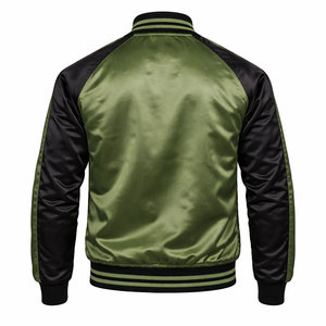 Chaqueta de satén de alta calidad para hombre con logotipo personalizado en la parte delantera, trasera y de las mangas. Proveedor mayorista de chaquetas de satén. - Product Image 6