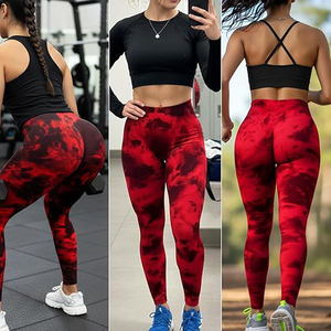 Women High Waist Tie Dye Yoga <b>Leggings</b> Scrunch Butt <b>Seamless</b> Gym Fitness Workout Running Activewear Pants - Product Image 4