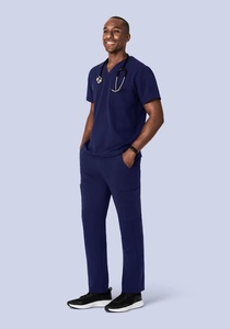 Men's V Neck Medical <b>Scrub</b> Set Hospital <b>Uniform</b> ODM 4 Way Stretch Woven Breathable Washable Wrinkle Resistant Nursing - Product Image 5