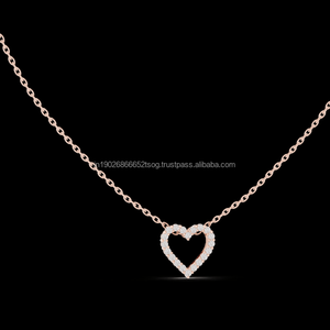 Romántico Senior Sense Heart Moissanite Colgante S925 Cadena de clavícula de plata esterlina Regalo del día de San Valentín - Product Image 1
