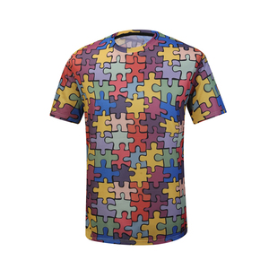 T-shirt homme camouflage en tissu de haute qualité avec logo personnalisé, impression par sublimation, coton/polyester, meilleure qualité, prix bas. - Product Image 2