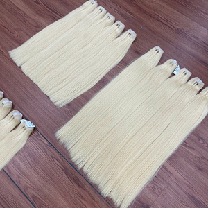 BEST SELLING!! Extensions de cheveux humains vietnamiens 100% naturels, couleur blonde, prix de gros, cheveux bruts, lisses, en trame. - Product Image 1