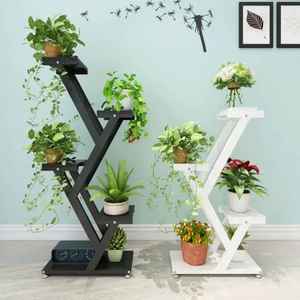 Support à plantes polyvalent en bois pour intérieur et extérieur, étagère à fleurs à plusieurs niveaux, présentoir à plantes en bois naturel pour la maison - Product Image 1