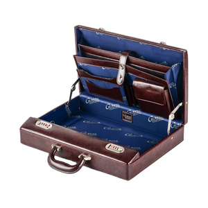 Bolsa Deportiva Clásica Roziv Marrón de PU Suave con Cierre de Cremallera Dorada, Estuche Rígido Unisex para Viajes de Negocios con Compartimento para Zapatos, Duradero - Product Image 5
