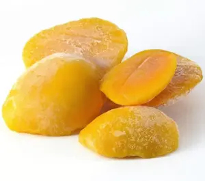 切成丁的冷冻芒果符合出口标准，保留了用于制作冰淇淋的芒果中的营养成分