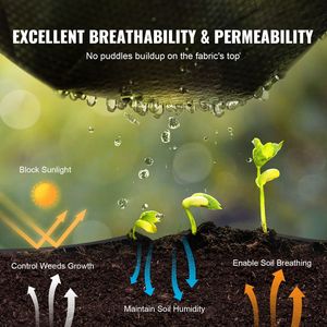 Telo Pacciamante Premium per Giardino 13FTx108FT, Tessuto Geotessile Intrecciato 5OZ ad Alta Permeabilità per Barriera Antierba e Paesaggistica - Product Image 3