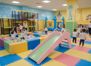 Tobogán y columpio para niños, juego de juegos interior, multifuncional, de plástico multicolor, venta al por mayor. - Product Image 6