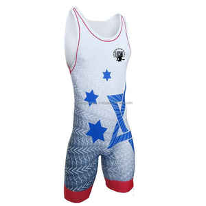 OEM faire votre propre Sublimation séchage rapide vêtements de lutte hommes Sublimation sur mesure Singlet de lutte - Product Image 2