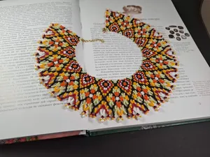 HIGH QUALITY Handmade Ukrainian Beaded Necklace – Traditional Seed <b>Bead</b> Collar – Native Slavic Ethnic Jewelry - Product Image 6