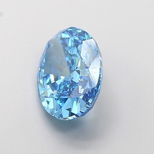 Diamant ovale modifié CVD cultivé en laboratoire, couleur bleu vif fantaisie, clarté VVS2, polissage excellent, pierre précieuse de luxe premium en vrac - Product Image 3