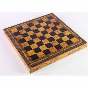 High Quality Retro <b>Chess</b> Board Game <b>Set</b> Faux Leather Map Surface Magnetic Checkerboard Wooden Box for <b>Travel</b> Leather <b>Chess</b> Game - Product Image 2