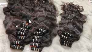 Prix pas cher 100% Extension de cheveux crus Remy à cuticule complète non transformée. Meilleures tailles et extension de cheveux Remy crue sans perte - Product Image 5