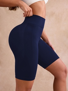 Shorts de yoga taille haute sans coutures pour femme, effet froncé, pour fitness, gym, entraînement et sport - Product Image 3