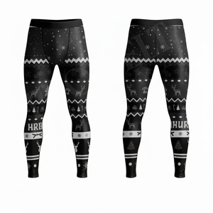 Leggings de compression thermiques d'hiver de qualité supérieure toutes saisons, personnalisés avec impression par sublimation, doublés polaire, pour la course à pied, OEM - Product Image 2