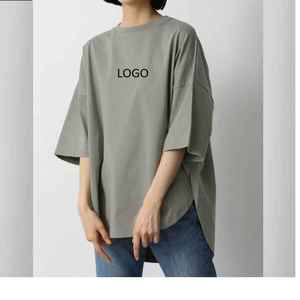 Best Quality Summer Plus Size Women Casual Loose Breathable T Shirt with Custom Logo 100% Cotton Collar O Neck T Shirt - Product Image 3