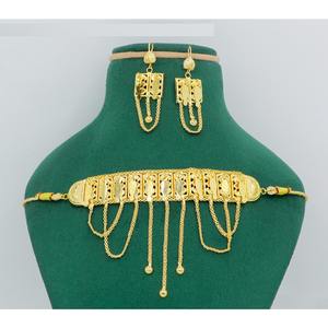 Martasha Designer <b>Islamic</b> Ramadan Special Goldplated UAE <b>Jewellery</b> Special Dubai <b>Jewellery</b> Necklace Earring Set Arabic Jewelry - Product Image 3