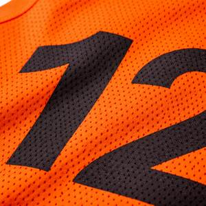 Camiseta de Baloncesto Naranja sin Mangas, Ligera, Personalizable con Nombre y Número, Cuello Redondo, Transpirable, de Poliéster, Unisex para Adultos, Corte Regular - Product Image 6