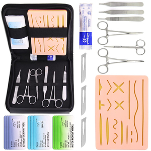 Kit d'entraînement à la suture de qualité supérieure, ensemble de pratique de la suture chirurgicale avec coussin d'entraînement en silicone réaliste, instruments médicaux réutilisables - Product Image 6