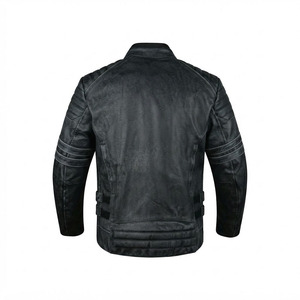 Veste de moto en cuir vieilli de qualité supérieure pour homme, veste de motard avec fermetures éclair, équipement de moto professionnel - Product Image 2