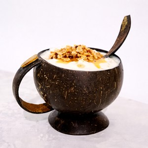 Natural Coconut Shell Drink Cup Designed With Minimal Style For Eco Friendly Kitchen Beverage Service - Product Image 1