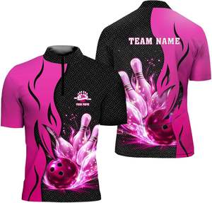 Custom Quick Dry 100% Polyester <b>Bowling</b> Polo T-shirt Sublimation Polo Shirts for Men - Product Image 6