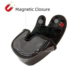 SOSH4 PU Leather Blade Style <b>Golf</b> Putter Headcover Solid Black Waterproof Magnetic Closure Dust-Proof Durable Design - Product Image 3