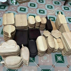 Bandeja de madera ecológica de gran venta, plato novedoso para servir alimentos, bandeja artesanal para charcutería y postres, al por mayor - Product Image 6