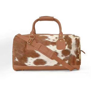 กระเป๋าหนังดัฟเฟิลดีไซน์กว้างขวาง น้ำหนักเบา เป็นมิตรกับสิ่งแวดล้อม พร้อมซิปปิด สำหรับออกกำลังกายและการเดินทาง ทนทานและตะเข็บแข็งแรง - Product Image 1