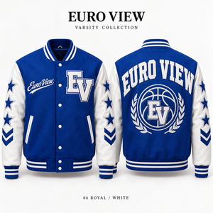 Chaqueta Varsity Euro View Personalizada con Capucha de Forro Polar, Cortavientos, con Bloques de Color y Cierre de Cremallera para Hombre - Estilo Vintage - Product Image 6