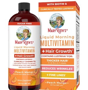 Complément alimentaire antipelliculaire biologique pour la croissance des cheveux Mary Ruth Max, formule liquide à la biotine pour la santé des cheveux, de la peau et des ongles, 60 ml - Product Image 5