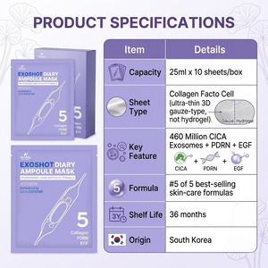 Masque journalier BIAIfekt EXOSHOT # Crème hydratante anti-âge 5 CICA Collagène PDRN EGF éclaircissante pour les pores du visage - Product Image 4
