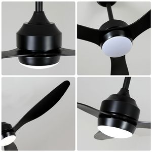 Ventilatore da soffitto silenzioso da 52 pollici per esterni con 6 livelli di velocità e luci LED, motore DC reversibile, pale in ABS, 3 livelli per patio e soggiorno - Product Image 3