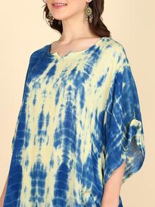 High Quality Designer Rayon Solid Daily Casual Knitted 220g <b>Kaftan</b> for Women Sweetheart Neck 3/4 Sleeve <b>Summer</b> Regular Fit - Product Image 5