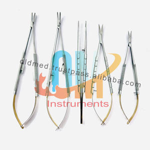 ชุดเครื่องมือไมโคร TC Castroviejo ประกอบด้วย กรรไกร ที่จับเข็ม คีมเย็บแผลตรง คีมผูกไหมเย็บ คุณภาพทางการแพทย์เยอรมัน สำหรับงานทันตกรรมและศัลยกรรมตา - Product Image 5