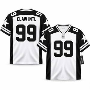 Maillot de football américain unisexe 88 en mesh respirant à col en V, sublimé, à manches courtes, tenue d'équipe adulte coupe régulière personnalisable - Product Image 6