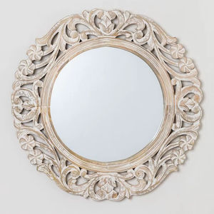 Latest <b>Wooden</b> <b>Mirror</b> <b>Frame</b> Carving Design wall hanging <b>mirror</b> <b>frame</b> with perfect finishing and Standard size - Product Image 1