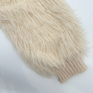 Jersey de invierno personalizable OEM y ODM para mujer, suéter a la moda para mujer, jersey de manga larga de Jacquard borroso, prendas de punto cálidas informales - Product Image 5