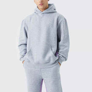 2026 Custom Puff Print Tracksuit <b>Men</b> Heavyweight Terry Cotton Oversized Wide Leg Sweat Suit Winter Streetwear - Product Image 1